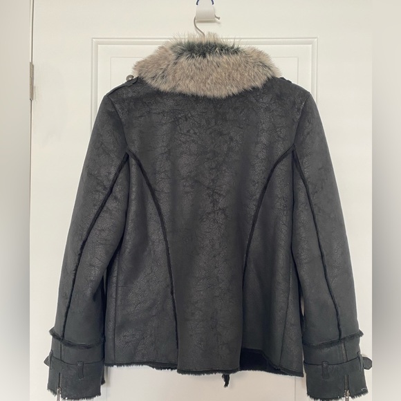 NEXT faux Fur & Suede Jacket - Picture 4 of 7